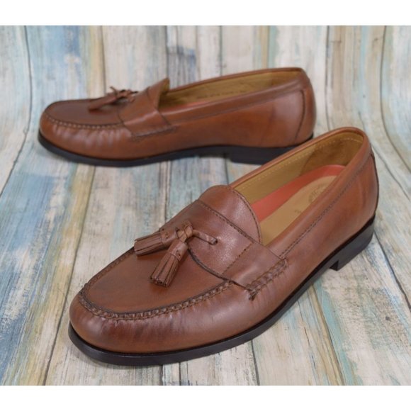 Cole Haan Grand.OS Main Pinch Tassel Loafers Size 10.5 Men s Brown Leather Mocs Shoes